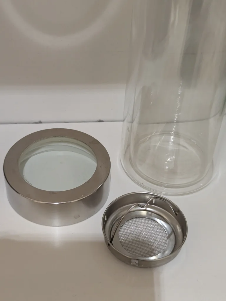 Double-walled glass tea infuser bottle / tumbler image indicator(3)