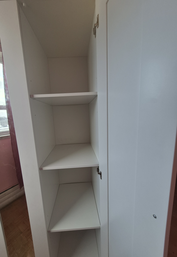 White Wardrobe with Mirror - photo 2