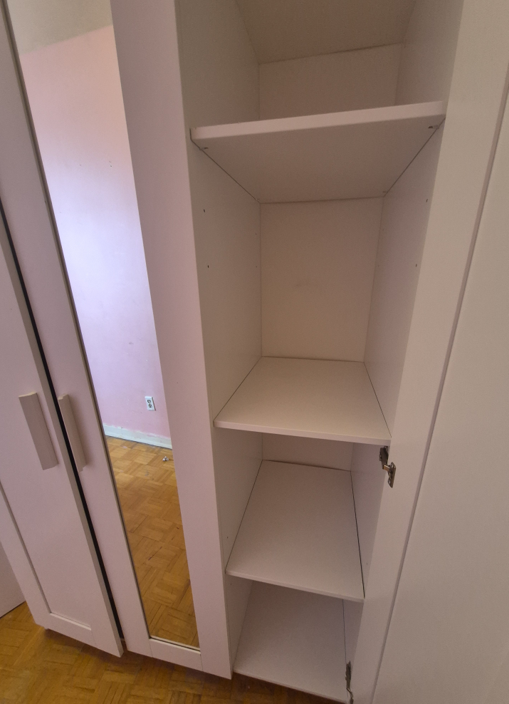 White Wardrobe with Mirror - photo 4