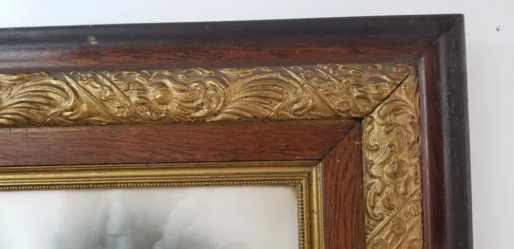 Antique Framed Photograph of Couple image indicator(5)