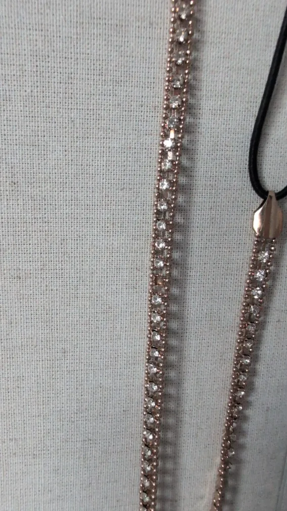 Rose gold rhinestone headband image indicator(2)
