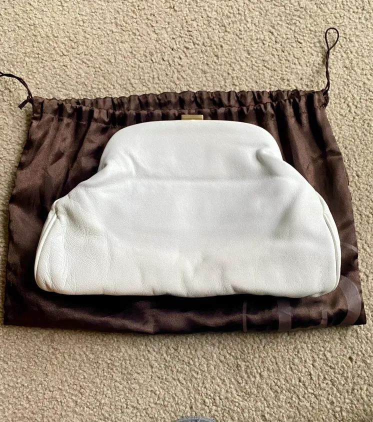 Danier White Leather Clutch image indicator(6)