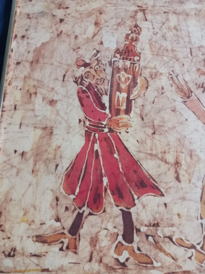 🎨🖼️ collector's item 1 of a kind Original Framed Batik image indicator(3)