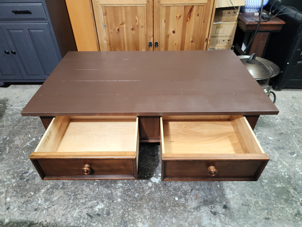 Ethan Allen Coffee Table with Two Drawers - photo 3