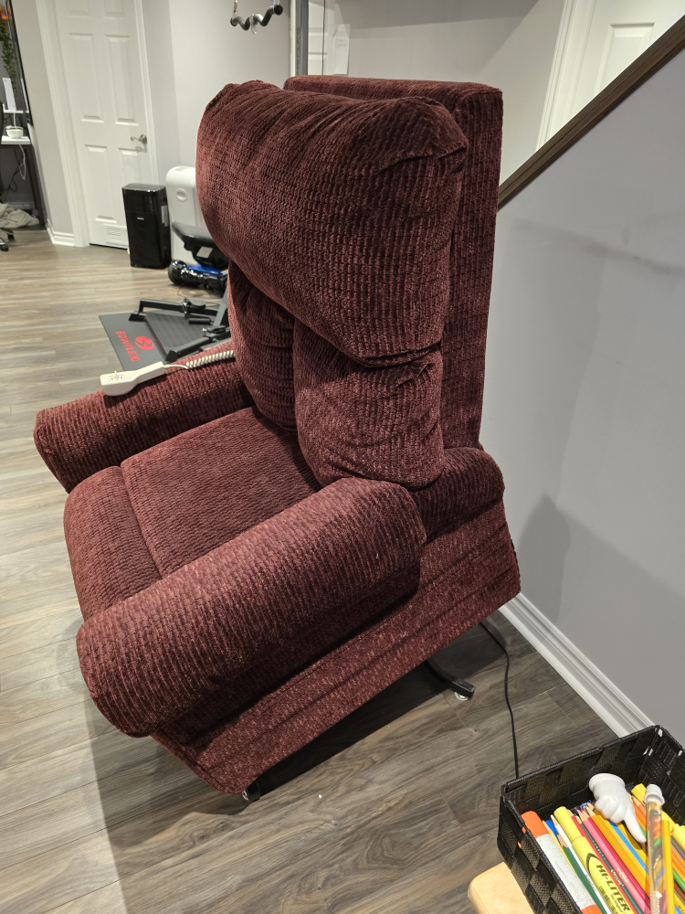 Reclining Lift Chair - Burgundy - photo 2