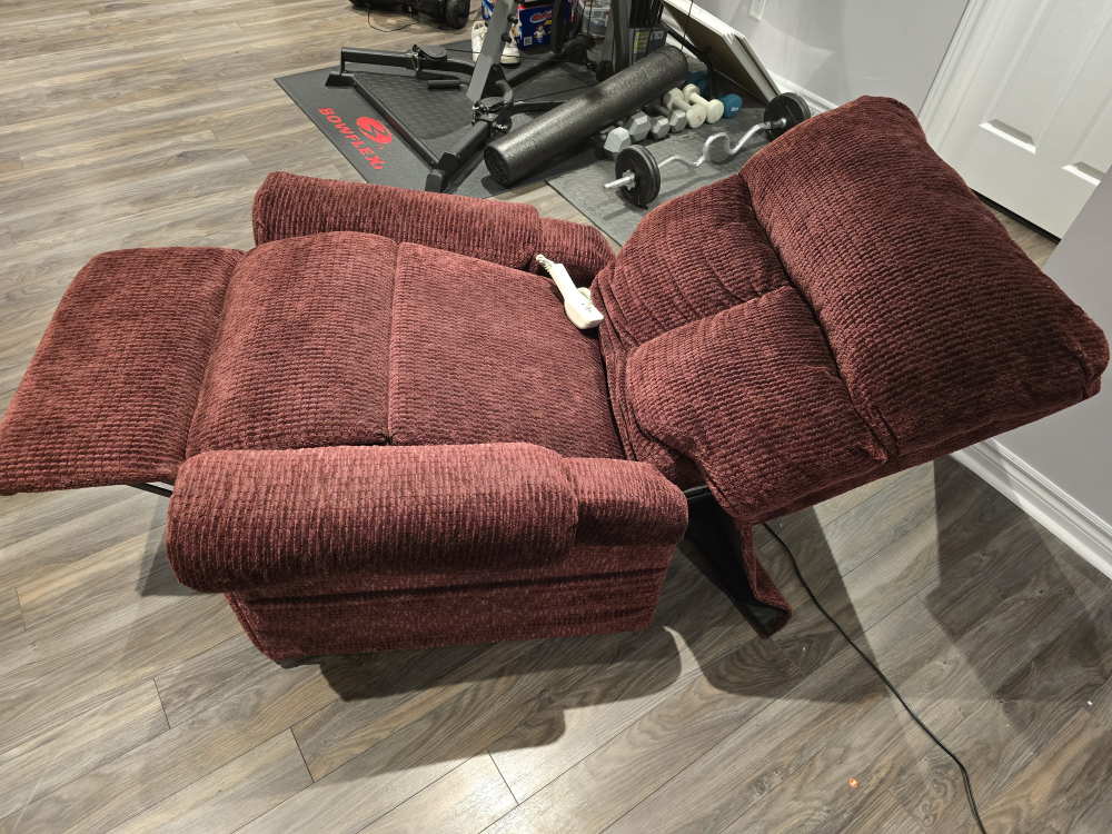 Reclining Lift Chair - Burgundy - photo 3