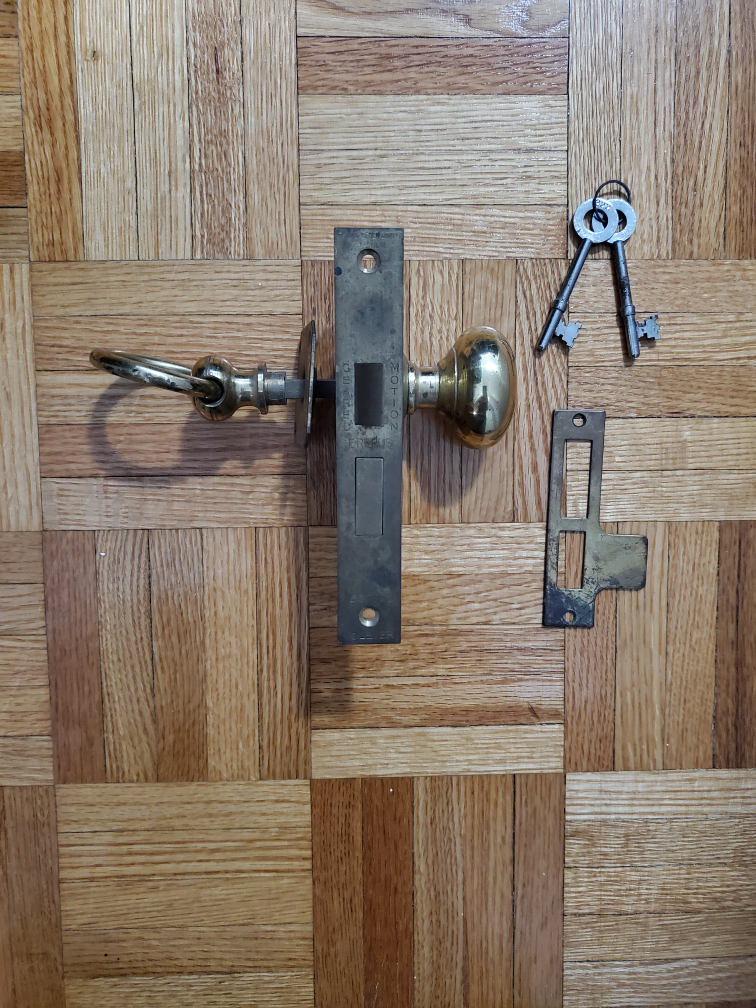 Antique Nautical Door Knob and Lock Set
