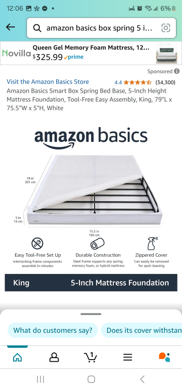 Amazon Basics King Size Box Spring