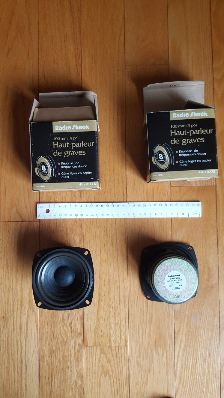 Pair of Radio Shack 4" Woofers 40-1022B