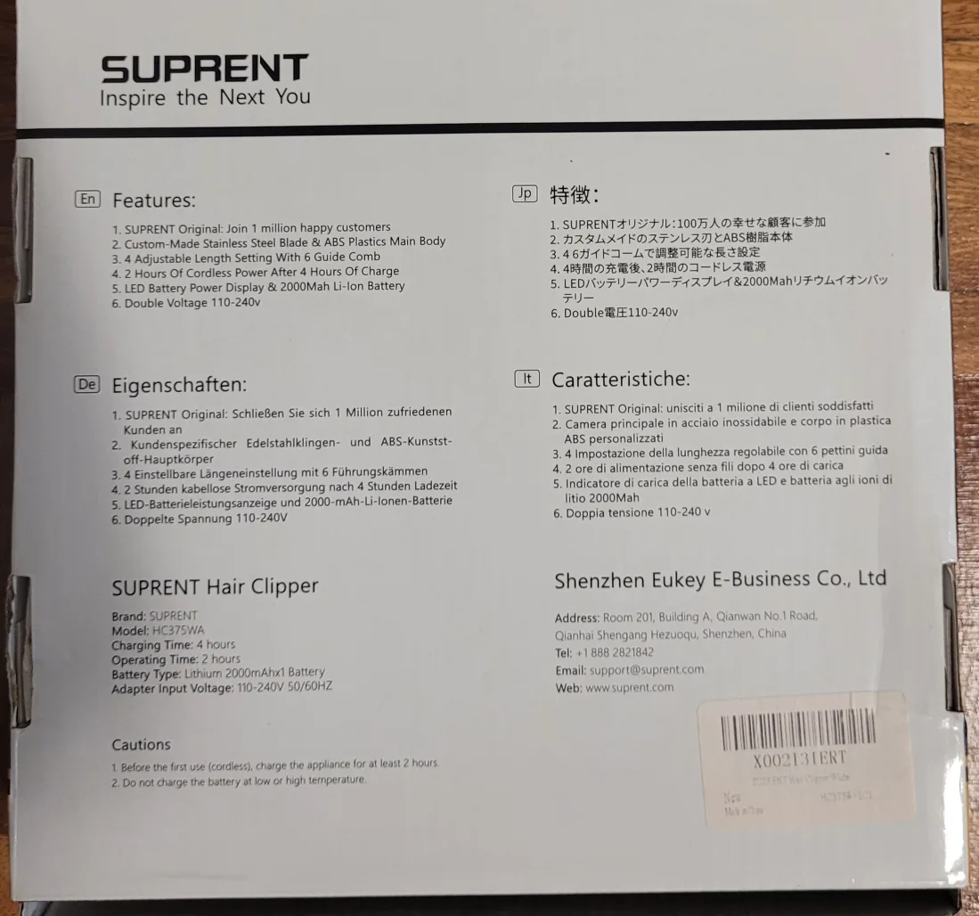 Suprent Hair Clipper image indicator(3)