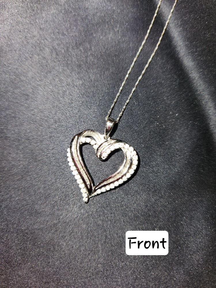 Macy's Diamond Heart Pendant Necklace - photo 2