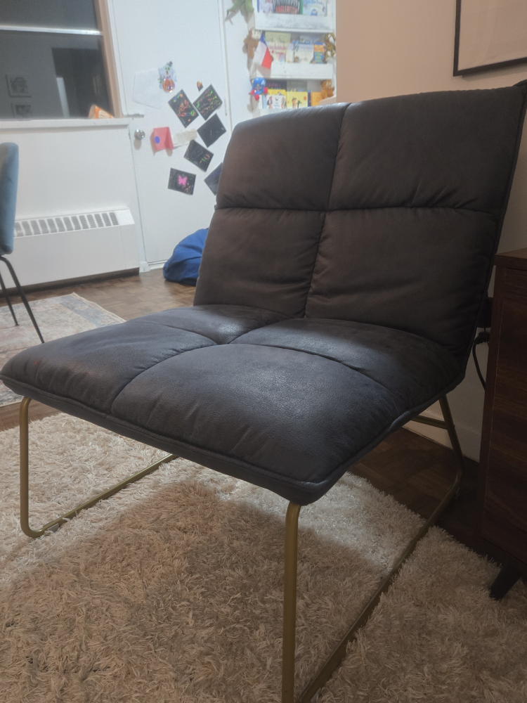 Modern Tufted Accent Chair with Gold Legs - photo 3