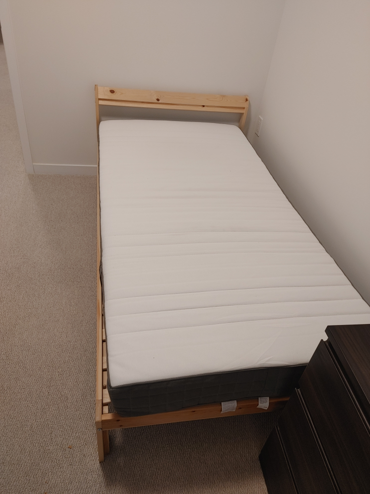 IKEA Single Bed Frame with Mattress - photo 2
