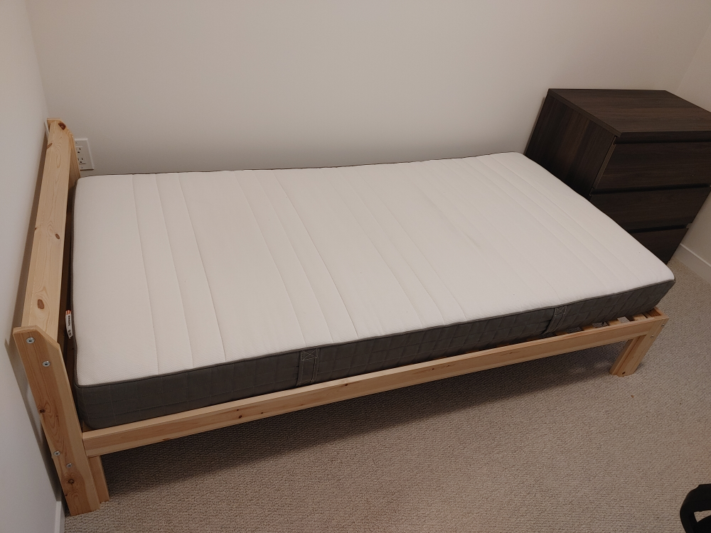 IKEA Single Bed Frame with Mattress - photo 3