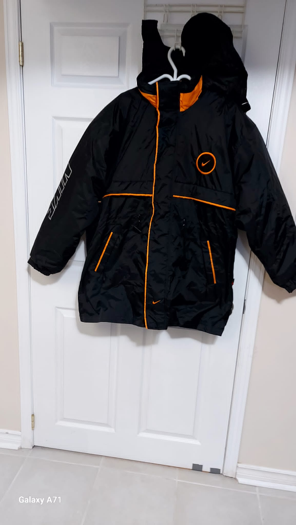 Vintage Nike Winter Jacket - Black and Orange