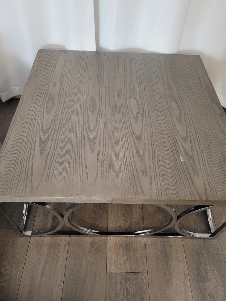 Modern Square Coffee Table with Chrome Legs image indicator(4)