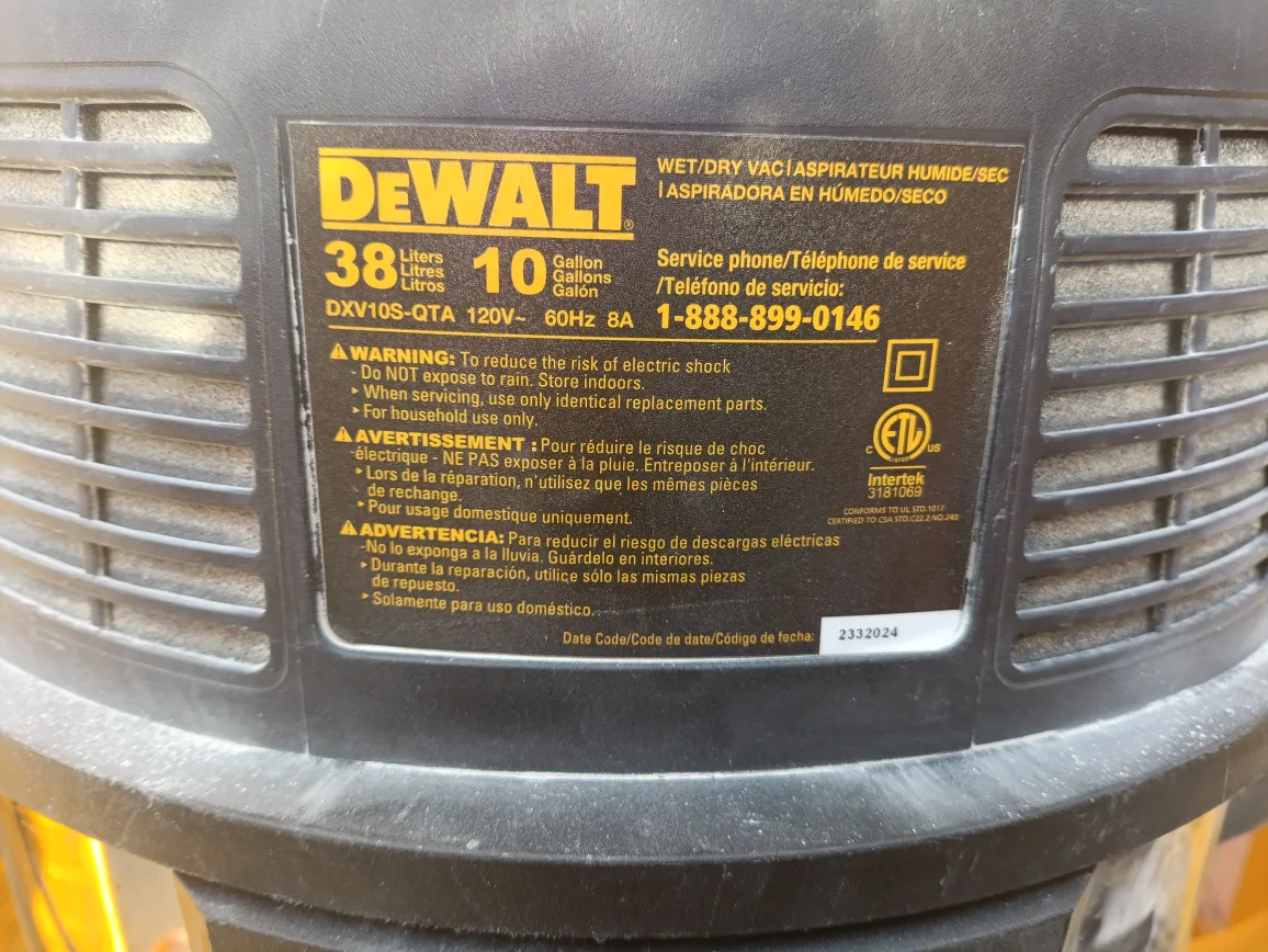 Dewalt 10 Gallon Stainless Steel Wet/Dry Vacuum image indicator(3)