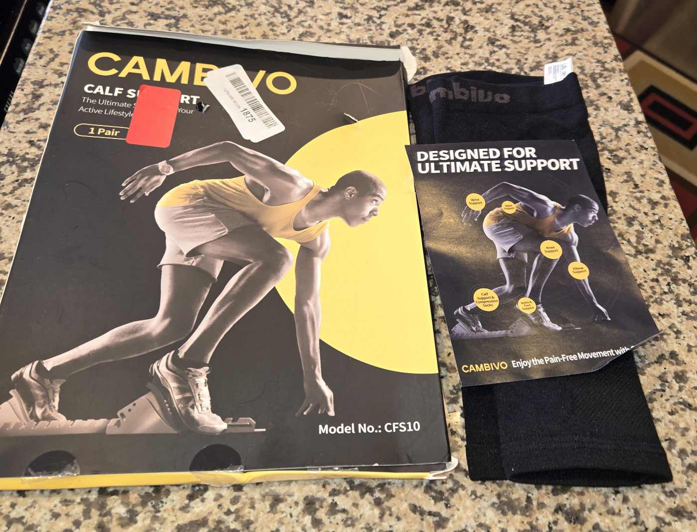 CAMBIVO Calf Sleeves - Black - Size M - photo 4