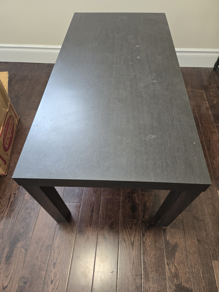 Dark brown rectangular coffee table