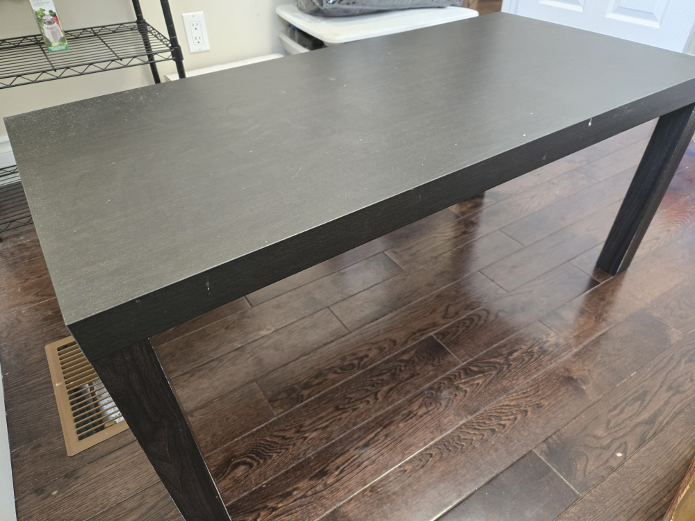 Dark brown rectangular coffee table - photo 2