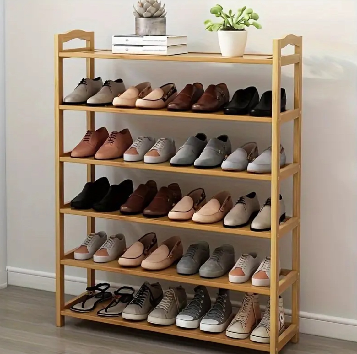 Bamboo shoe rack - photo 2