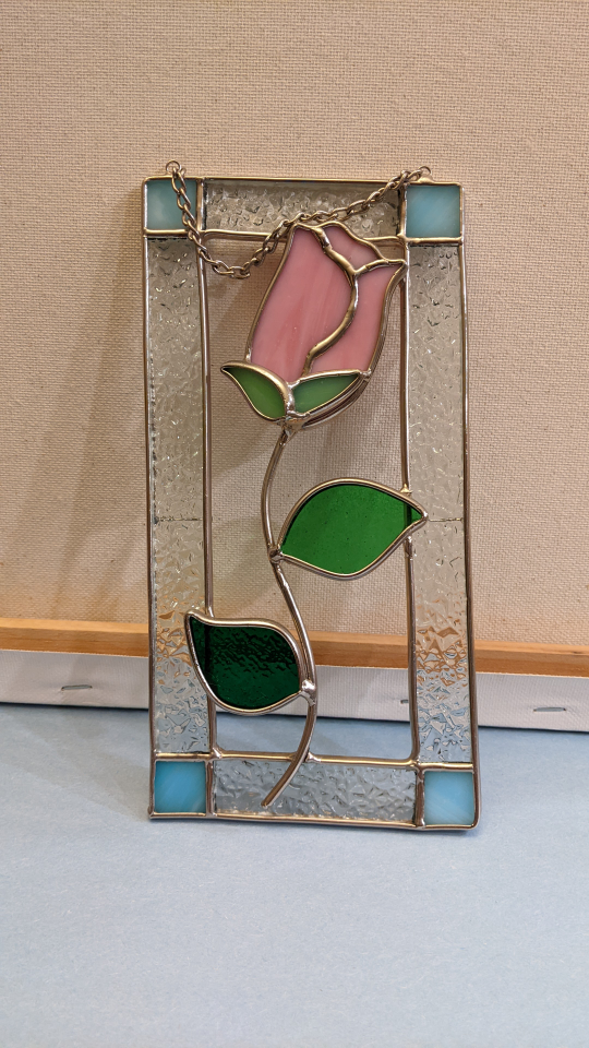 Stained Glass Rose Hanging Decor - photo 2
