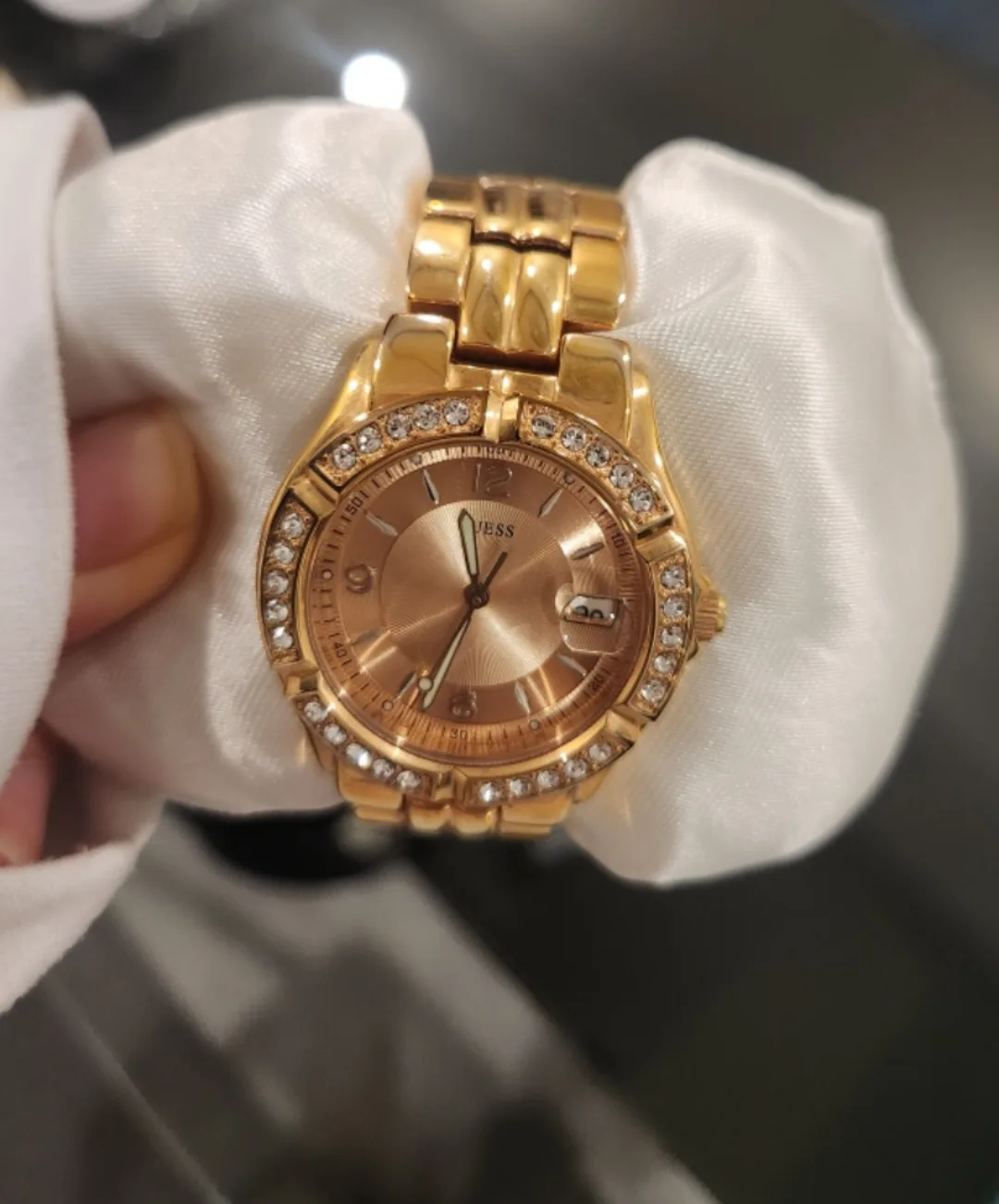 Guess Women's Rose Gold Watch with Crystals image indicator(4)