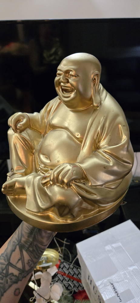 Gold Laughing Buddha Statue