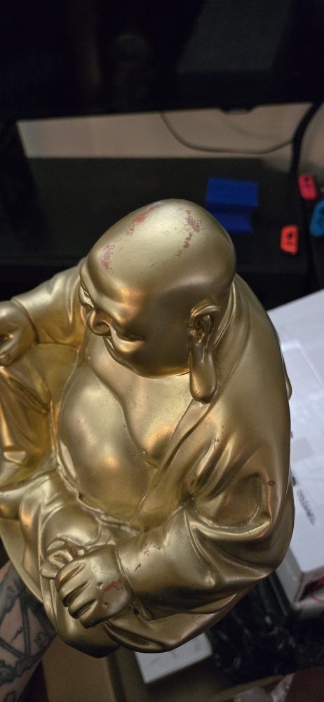 Gold Laughing Buddha Statue - photo 3