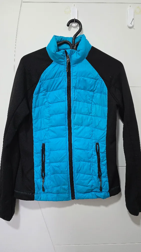Women's Teal & Black Lightweight Puffer Jacket image indicator(2)