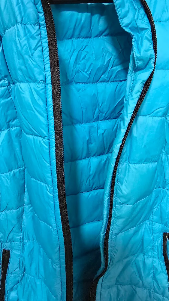 Women's Teal & Black Lightweight Puffer Jacket image indicator(3)