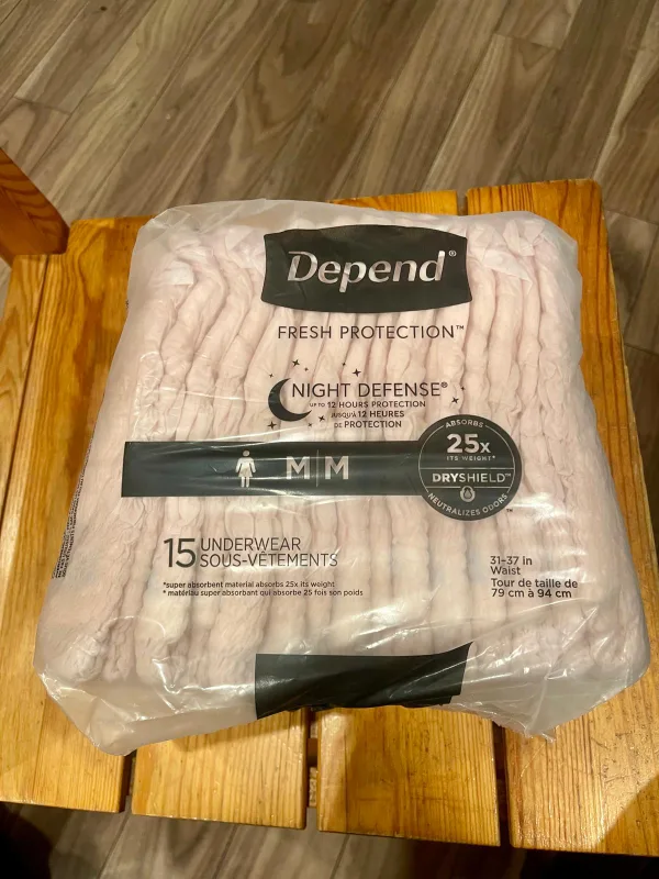 Depend Night Defense Underwear for Women, Medium, 15 Count image indicator(2)