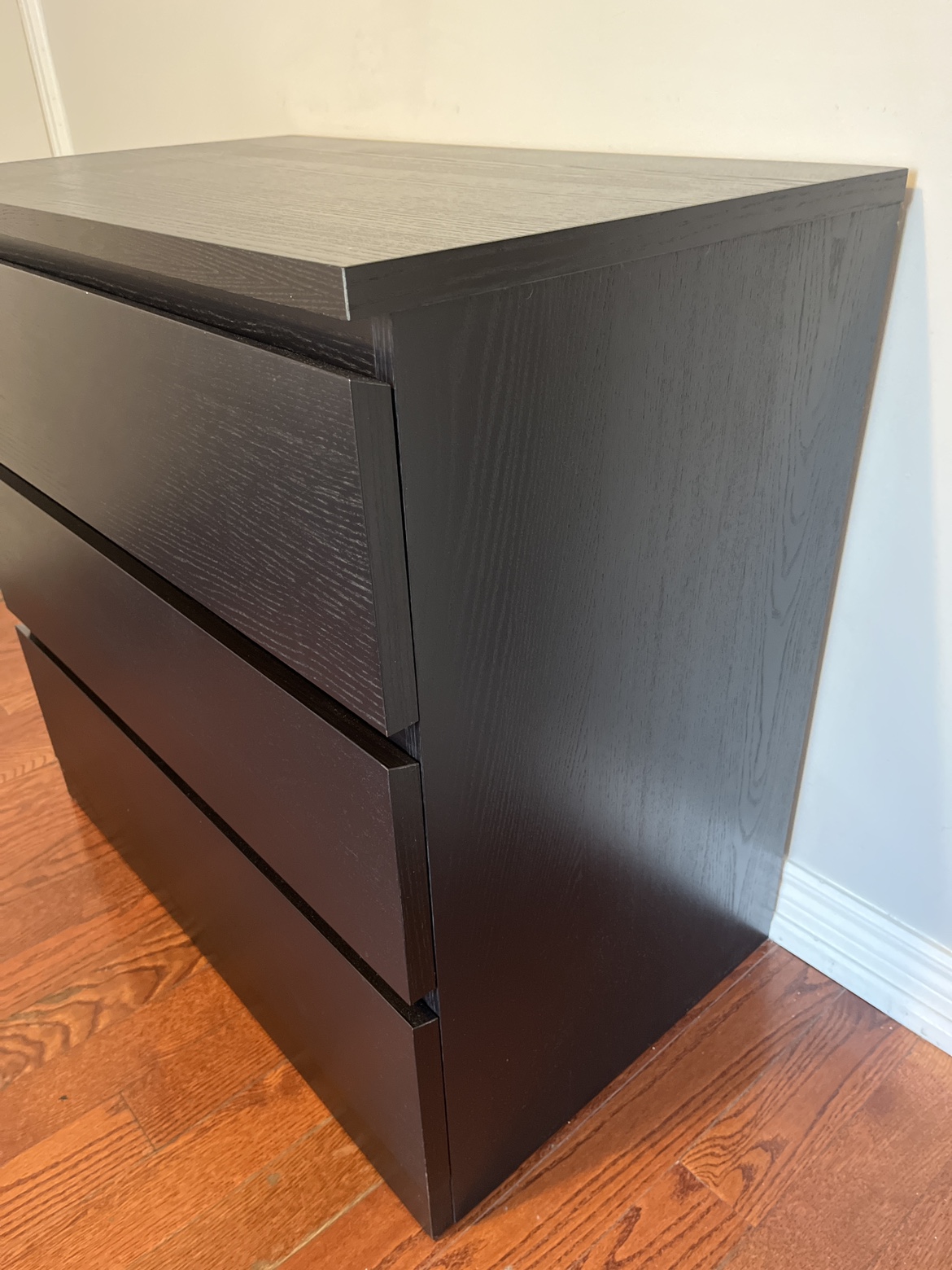 IKEA MALM 3-Drawer Chest - Black-Brown - photo 2