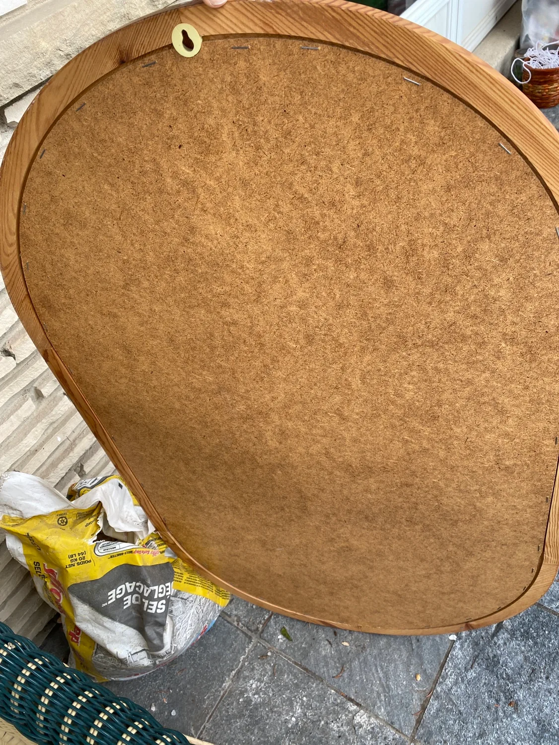 Oval Wood Framed Mirror image indicator(2)