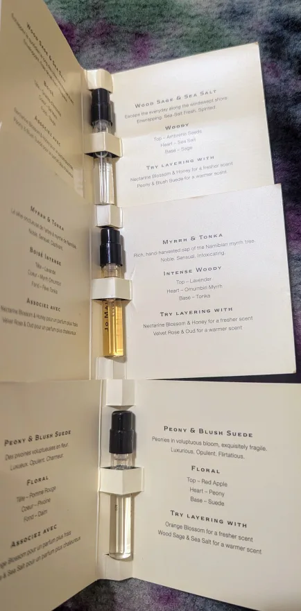 Jo Malone Cologne Samples x 6 image indicator(2)