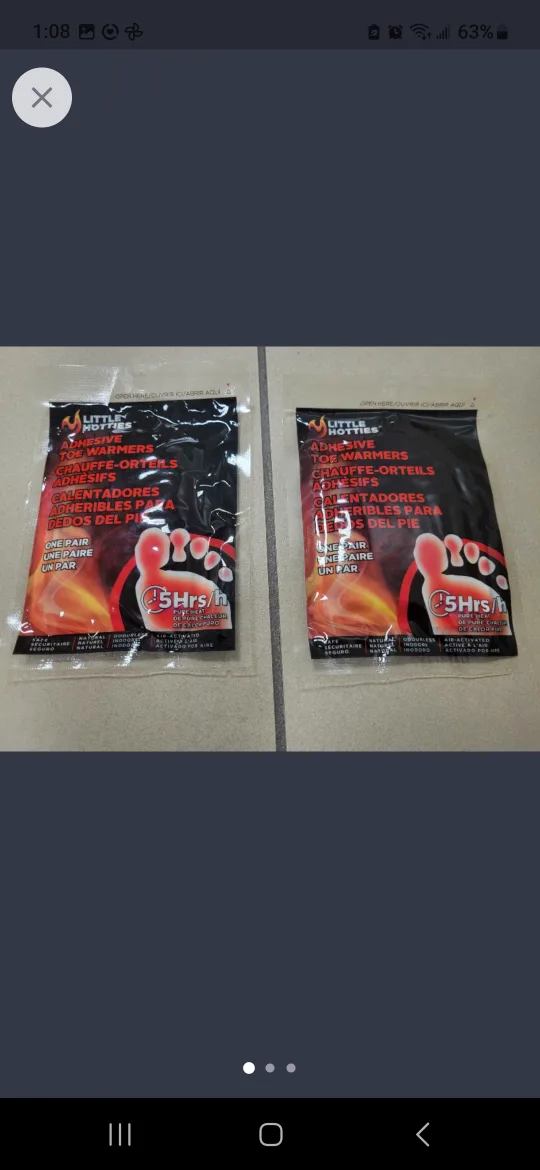 Little Hotties Adhesive Foot Toe Warmers image indicator(2)