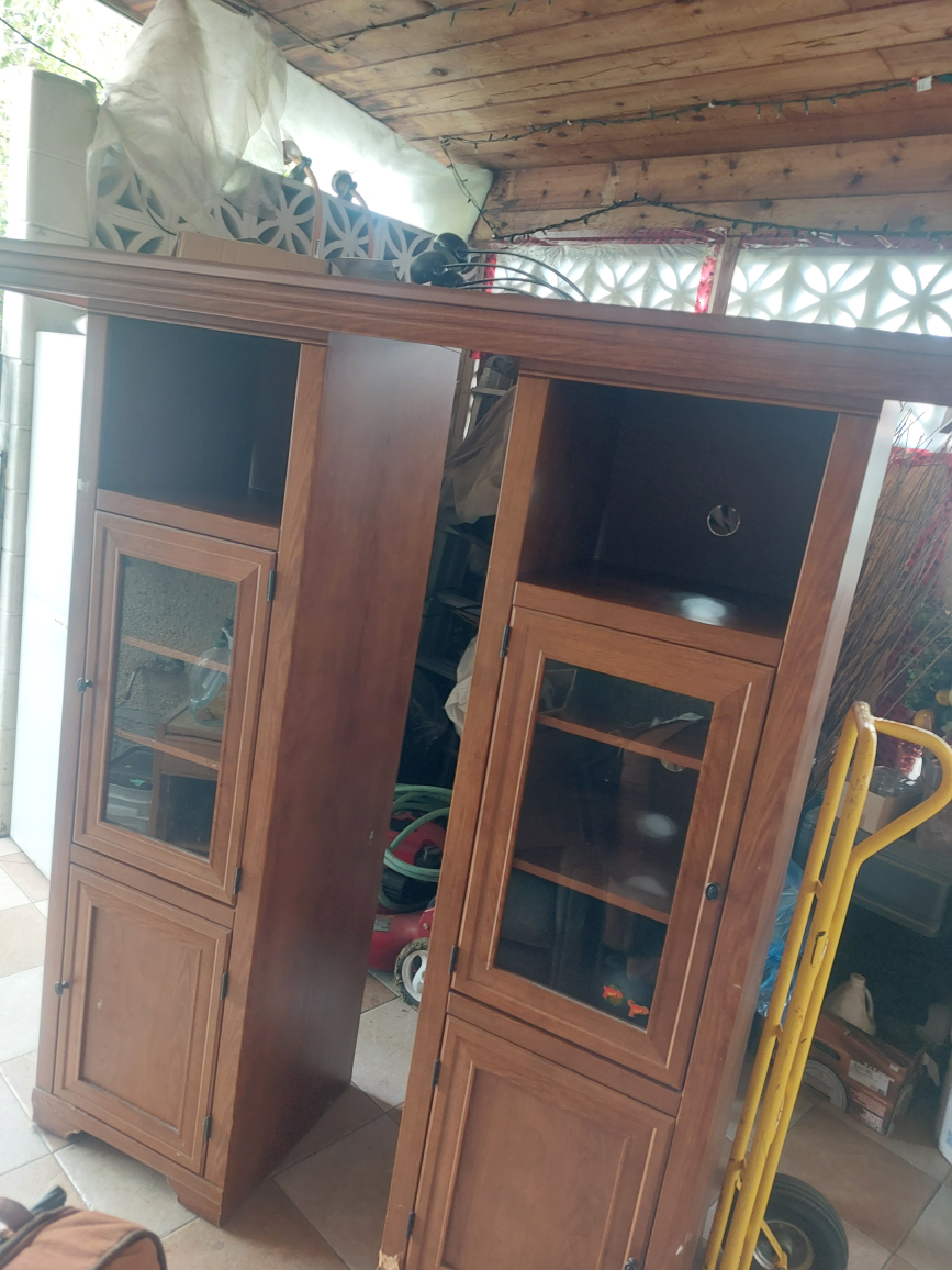 Pair of Wooden Entertainment Cabinets - photo 3