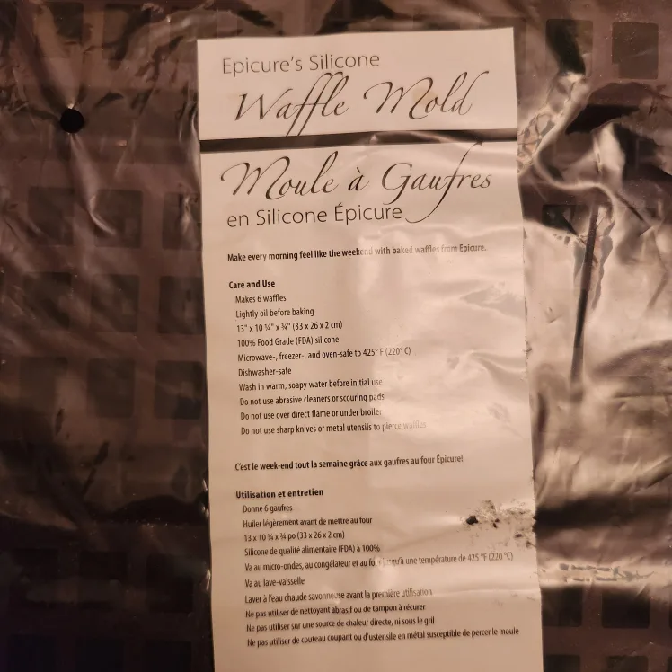 Epicure's Silicone Waffle Mold image indicator(4)