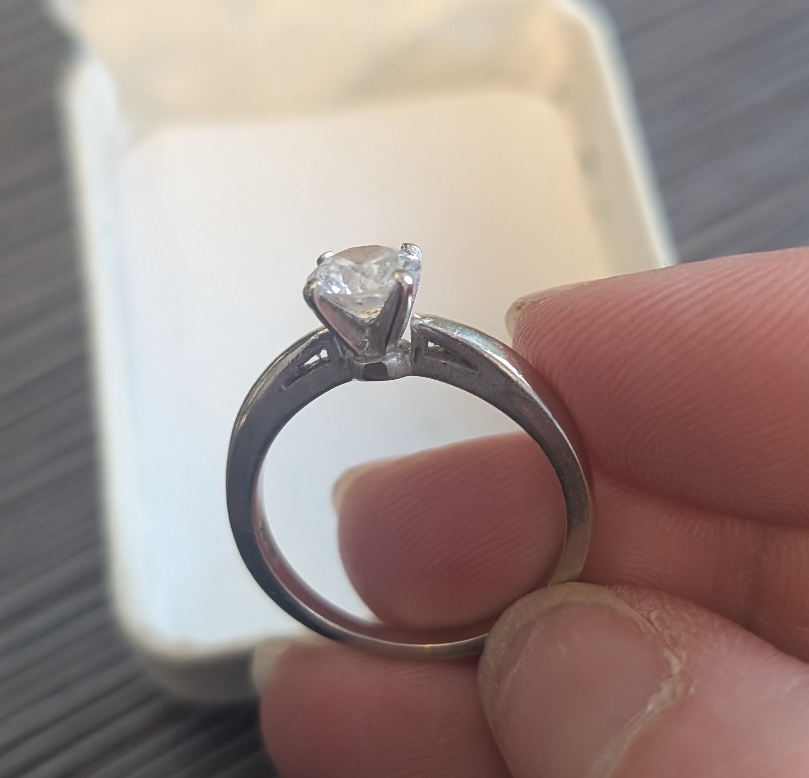 Solitaire Diamond Engagement Ring - photo 3