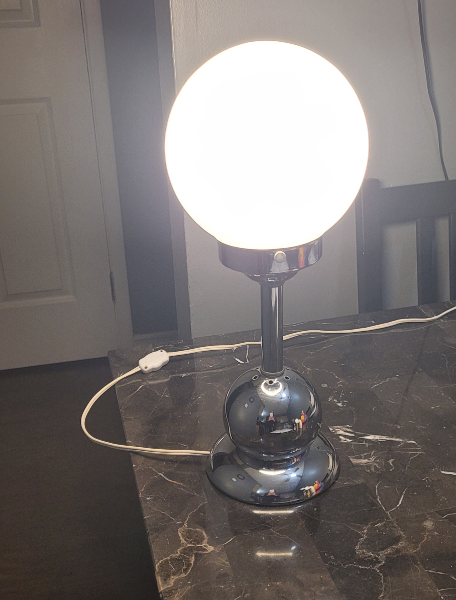 Mid-Century Modern Chrome Table Lamp