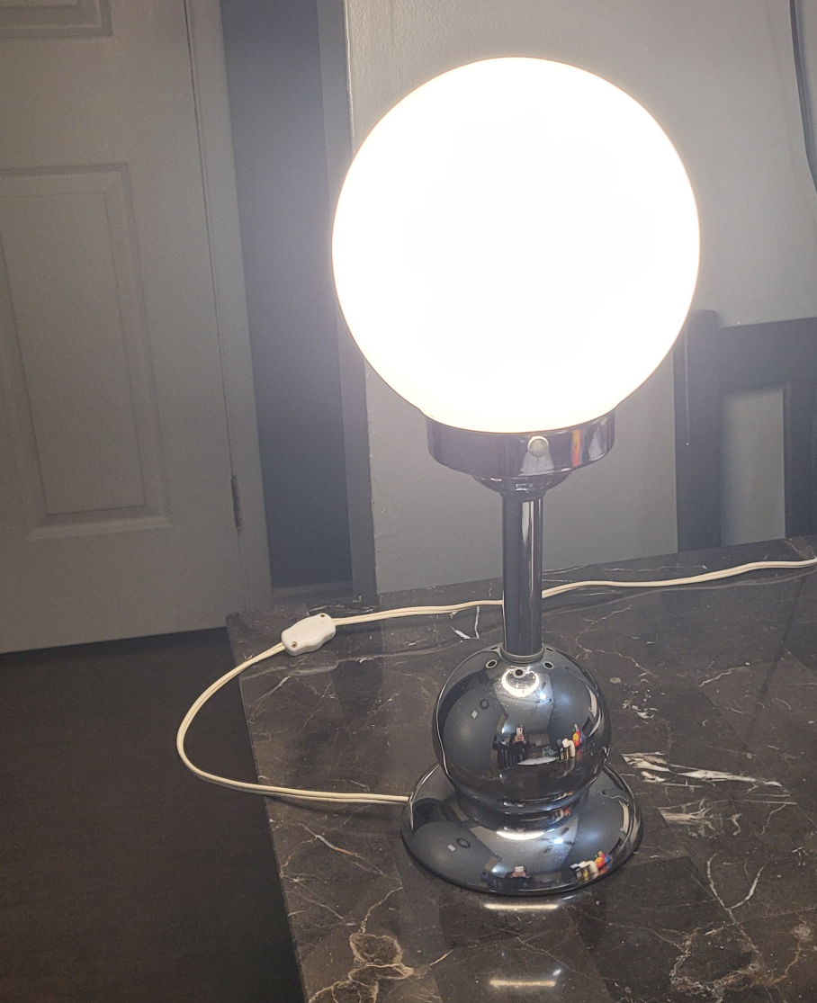 Mid-Century Modern Chrome Table Lamp - photo 2