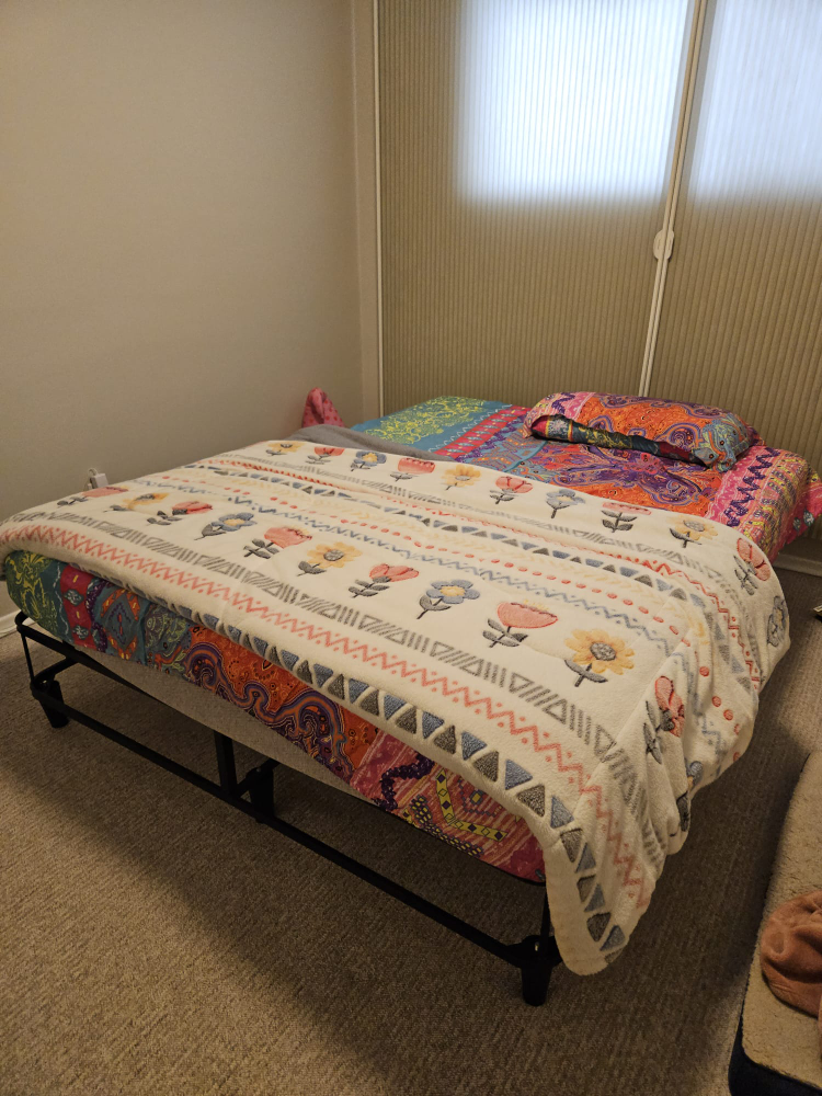 Double bed frame with mattress