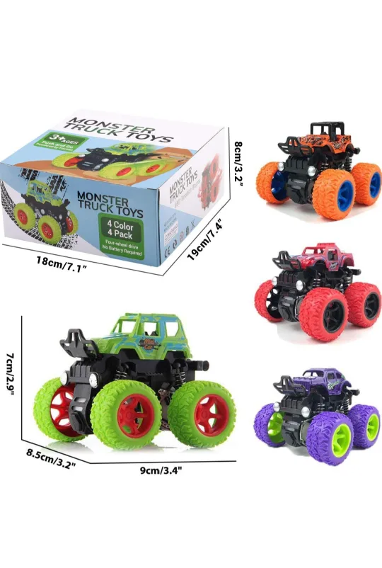Monster Truck Toys - 4-Pack of Pull-Back Vehicles image indicator(2)