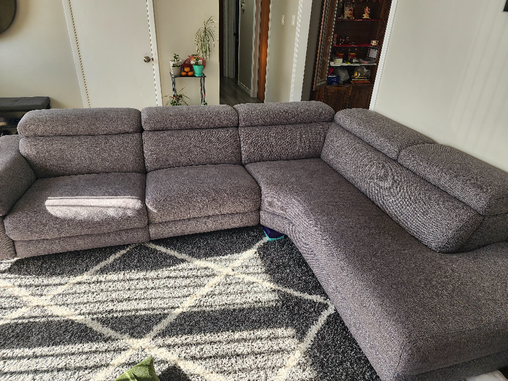Grey Reclining Sectional Sofa - photo 5
