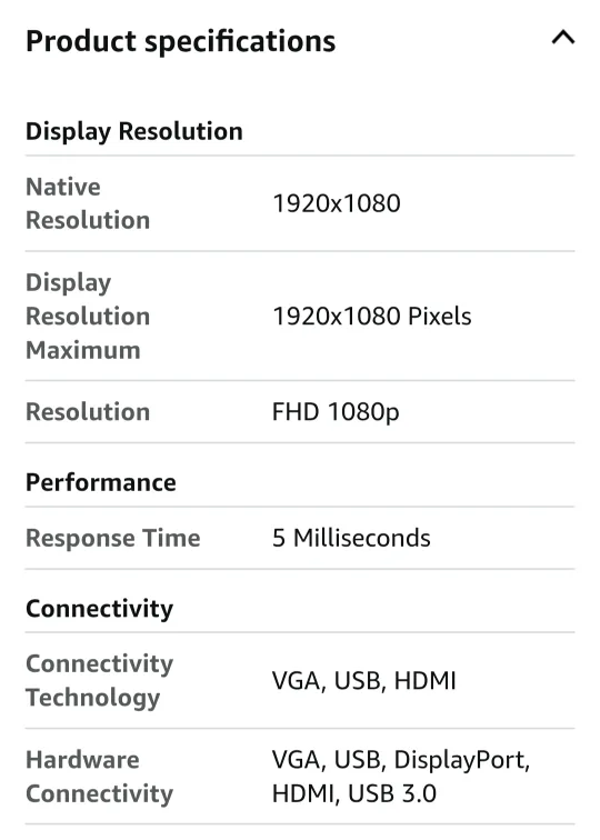 Dell P Series 27" LED Monitor - P2719H - Full HD 1080p image indicator(4)