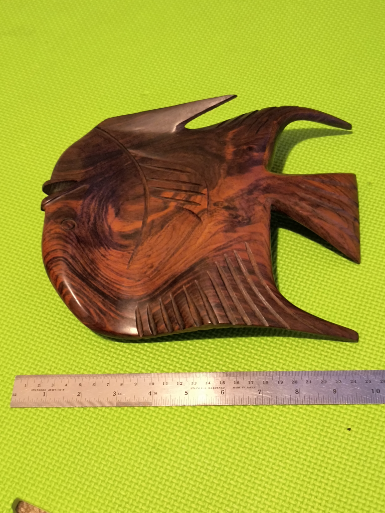 Hand-carved Wooden Fish Decor - photo 3