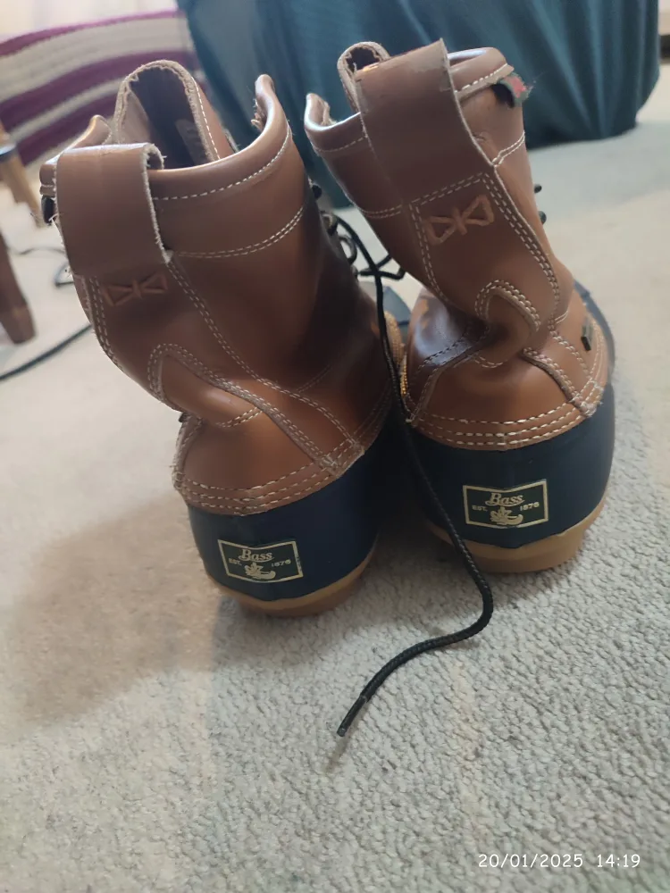 G.H. Bass & Co. Brown and Navy Duck Boots - Size 7M image indicator(2)