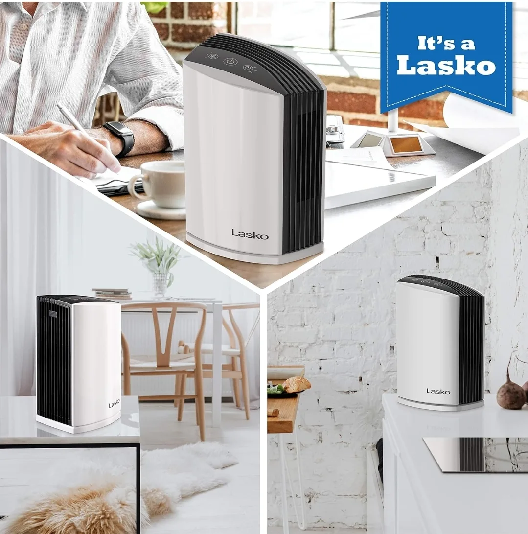 Lasko LP200 HEPA Air Purifier with Timer, 2-Stage Filtration image indicator(8)