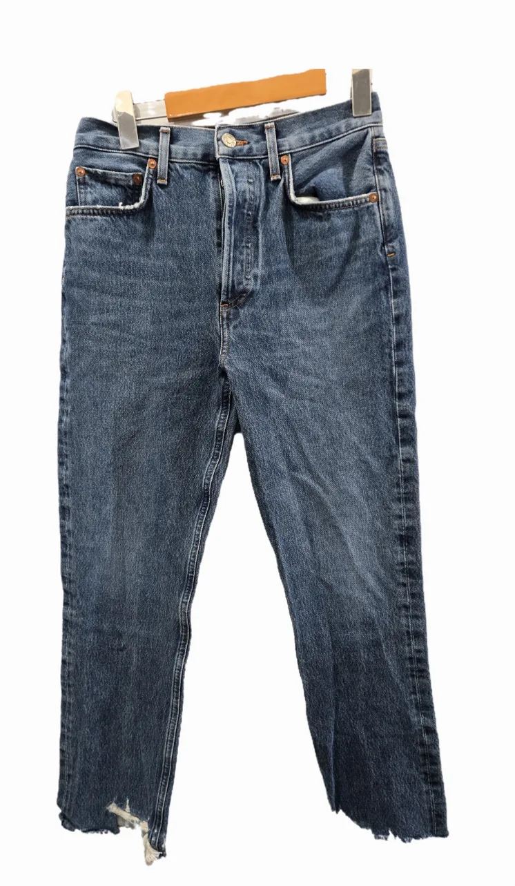 Women's Riley High Rise Distressed Straight Crop in Veto Size 26 image indicator(7)