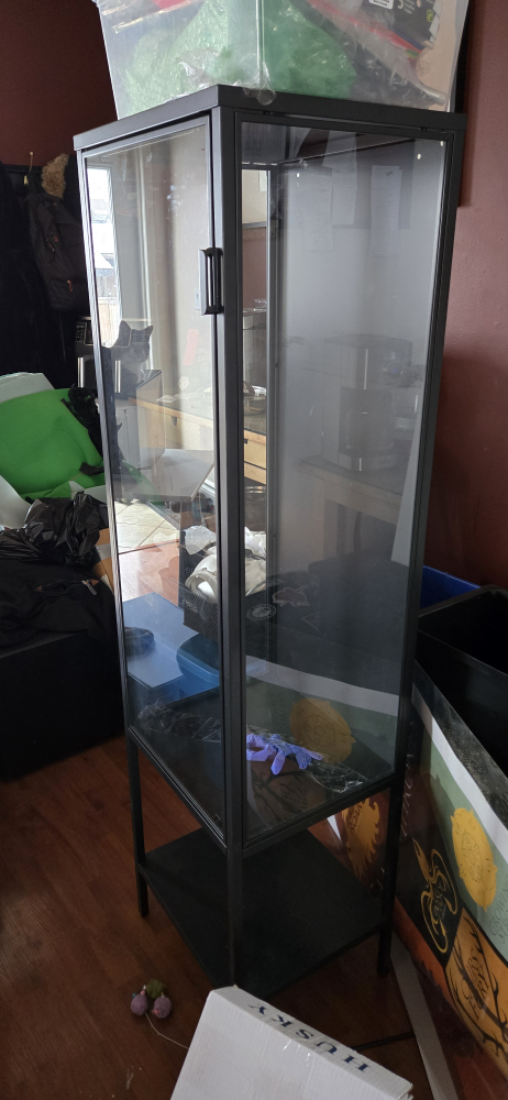 Black Metal and Glass Display Cabinet - photo 3